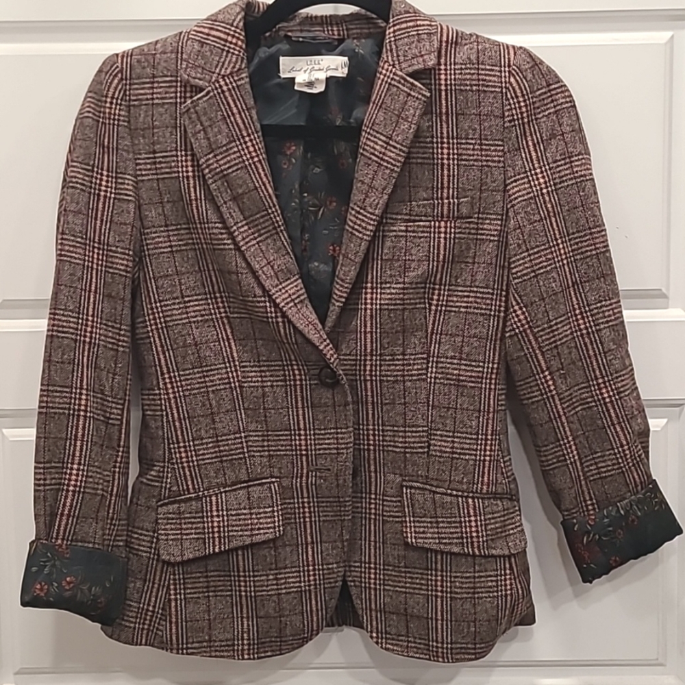 Tweed Plaid Blazer